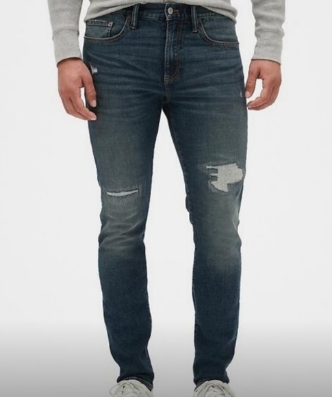 Distressed Skinny Fit Jean's with GapFlex 34x34 - Picture 1 of 3